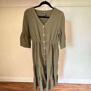 Olive Green Quilted Dress!